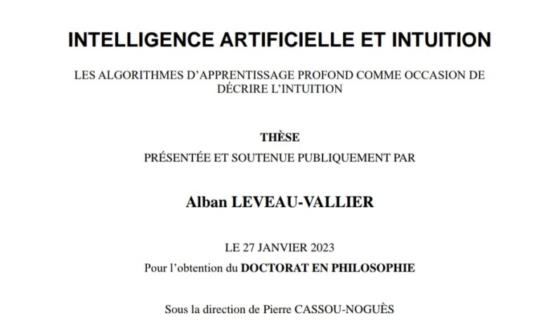 Intelligence artificielle et intuition Intelligence artificielle et intuition