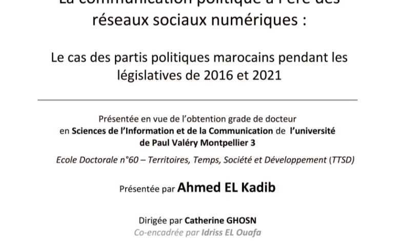 La communication politique à l’ère des réseaux socio numériques