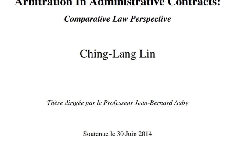 Arbitration In Administrative Contracts