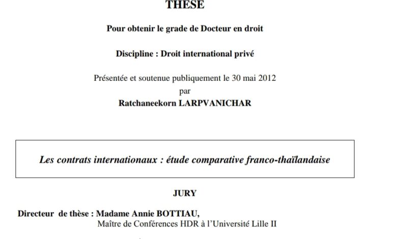 Les contrats internationaux Les contrats internationaux