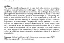 Collective Responsibility and Artificial Intelligence
