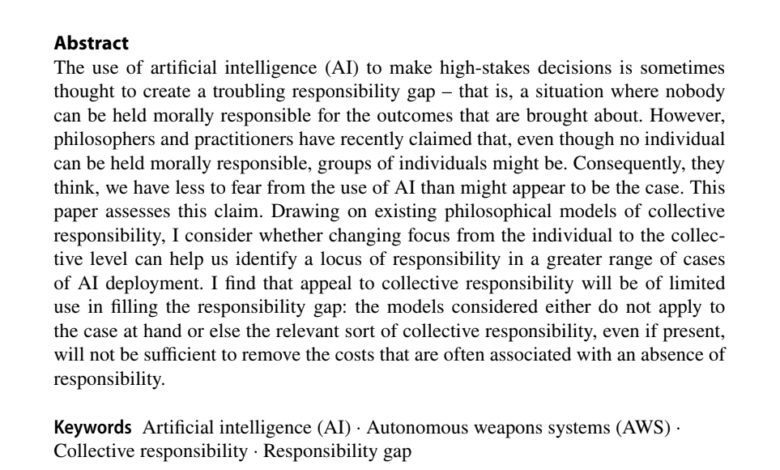 Collective Responsibility and Artificial Intelligence