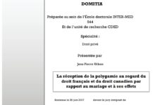 La réception de la polygamie au regard dudroit français et du droit canadien